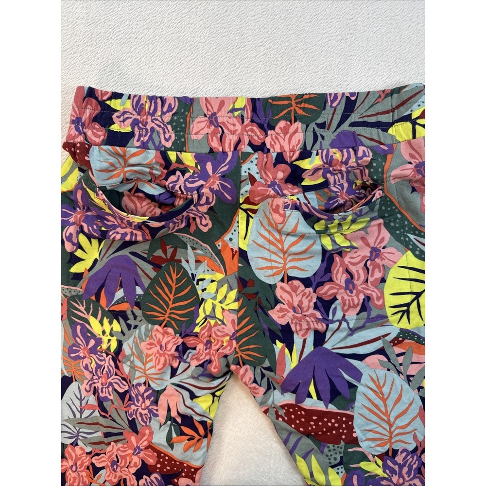 Cabi Womens Snappy Jogger Tropical Botanical Floral Print Soft PocketsPants Sz S - Picture 7 of 7